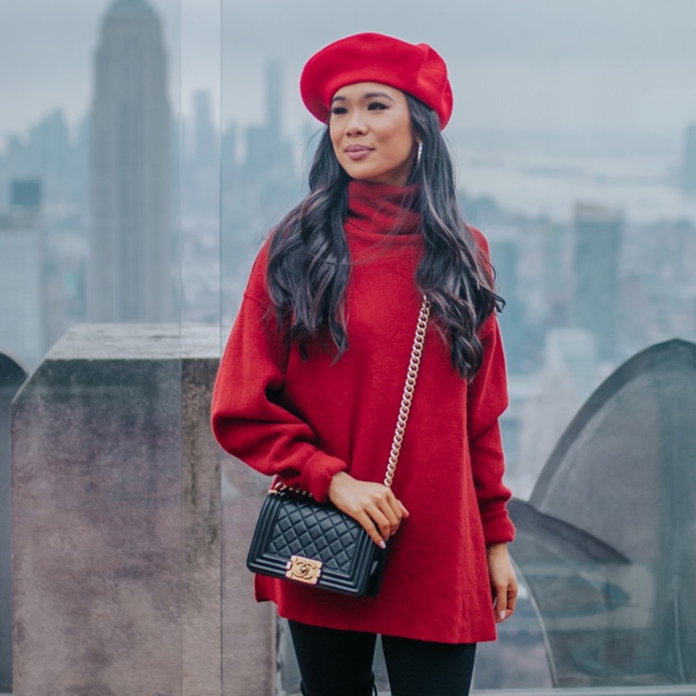 Free People Red Sweater